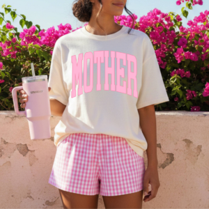 Varsity Pink MOTHER (Tshirt Only)