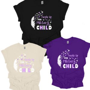 Feathered Purpled Up For Military Child (Adult, Toddler & Youth)