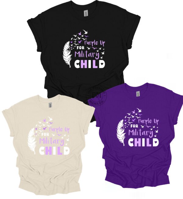 Feathered Purpled Up For Military Child (Adult, Toddler & Youth)