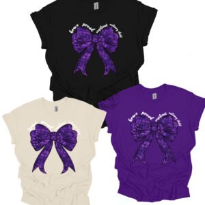 Camo Bow Purple for Military Kids (Adult, Toddler & Youth)