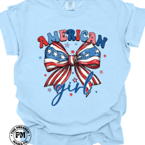 All American Girl w/ Bow (toddler, youth, adult)