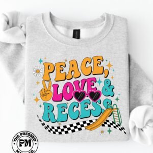 Tshirt Mockups-16 Peace Love RECESS (youth)