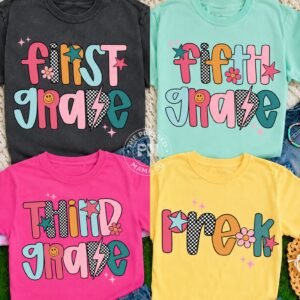 Tshirt Mockups-3 Retro Groovy Grade Level (prek-6th) (youth & adult)